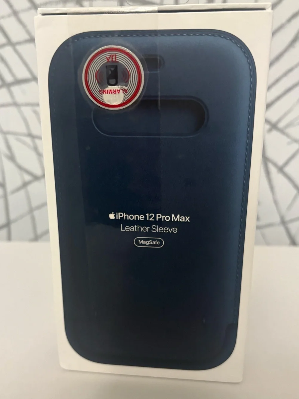 Apple Leather Sleeve with MagSafe for the iPhone 12 Pro Max in Baltic Blue